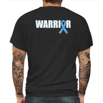 Prostate Warrior Light Blue Ribbon Mens Back Print T-shirt | Favorety