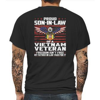 Proud Son In Law Of A Vietnam Veteran Patriotic Gift Mens Back Print T-shirt | Favorety