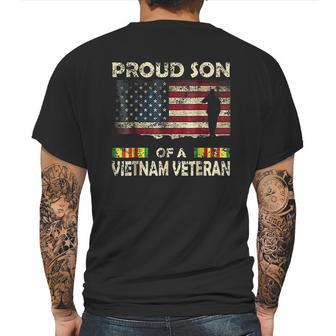 Proud Son Of Vietnam Veteran American Flag Mens Back Print T-shirt | Favorety AU