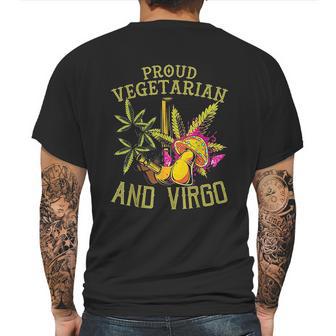 Proud Vegetarian Weed Virgo Vintage 420 Funny Mens Back Print T-shirt | Favorety DE