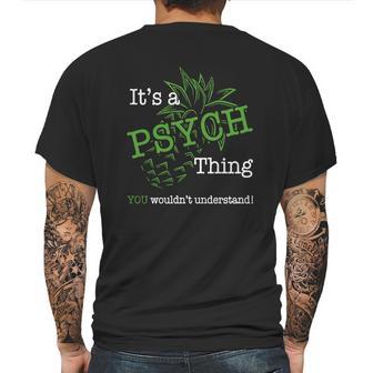 Psych Things Mens Back Print T-shirt | Favorety