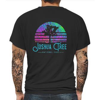 Psychedelic Joshua Tree National Park Retro Road Trip Mens Back Print T-shirt | Favorety AU