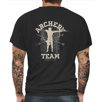 Puerto Rico Archery Team Sports Puerto Rican Flag Mens Back Print T-shirt | Favorety AU