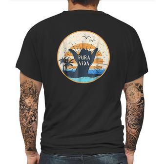 Pura Vida Costa Rica Shaka Sign Surfing Surfer Gift Mens Back Print T-shirt | Favorety DE