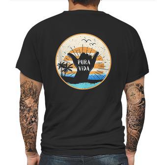 Pura Vida Costa Rica Shaka Sign Surfing Surfer Tropical Gift Mens Back Print T-shirt | Favorety AU