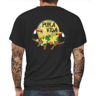 Pura Vida Costa Rica Toucan Tropical Surf Beach Mens Back Print T-shirt | Favorety UK