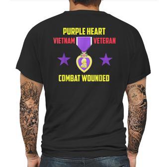 Purple Heart Vietnam Veteran Mens Back Print T-shirt | Favorety