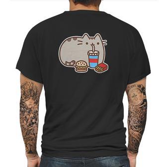 Pusheen The Cat Fast Food Mens Back Print T-shirt | Favorety AU