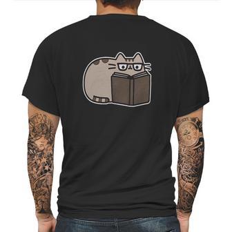 Pusheen The Cat Reading Juniors Mens Back Print T-shirt | Favorety CA