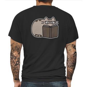 Pusheen The Cat Reading Juniors Mens Back Print T-shirt | Favorety UK