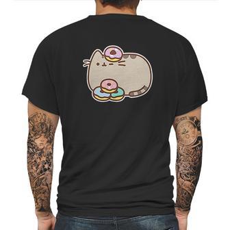 Pusheen Donut Stack Mens Back Print T-shirt | Favorety AU