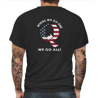 Q Anon Where We Go One We Go All Qanon Shirt Mens Back Print T-shirt | Favorety UK