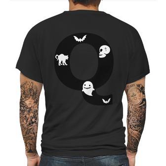 Q Name Character Dracula Ghost Boo Halloween Quote Mens Back Print T-shirt | Favorety UK