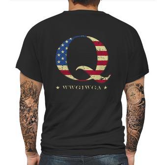 Qanon Wwg1wga Q Anon T-Shirt Great Awakening Maga Usa Tee Mens Back Print T-shirt | Favorety AU