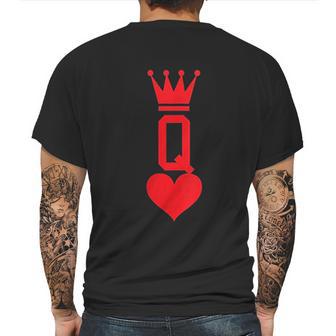 Queen Of Hearts Gift Card Halloween Mens Back Print T-shirt | Favorety