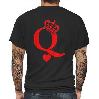 Queen Of Hearts King Of Hearts Mens Back Print T-shirt | Favorety AU