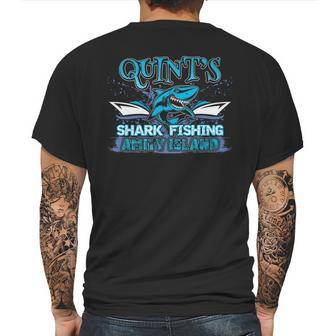 Quints Shark Fishing 10532 Mens Back Print T-shirt | Favorety