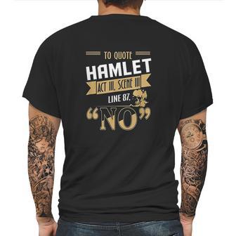 To Quote Hamlet Mens Back Print T-shirt | Favorety DE