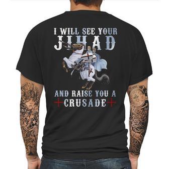 Raise You A Crusade - Templar Shirt Mens Back Print T-shirt | Favorety UK