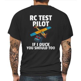 Rc Test Pilot Gift For Rc Plane Model Airplane Lover Mens Back Print T-shirt | Favorety