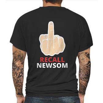 Recall Newsom Recall Gavin Newsom Middle Finger Mens Back Print T-shirt | Favorety CA