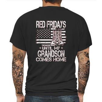 Red Fridays Until My Grandson Comes Home Military Mens Back Print T-shirt | Favorety