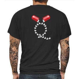 Red Pill Qanon Long Tee Follow White Rabbit Mens Back Print T-shirt | Favorety