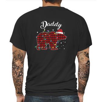 Red Plaid Daddy Bear Matching Buffalo Pajama Mens Back Print T-shirt | Favorety CA