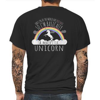 Redhead Majestic Unicorn Mens Back Print T-shirt | Favorety