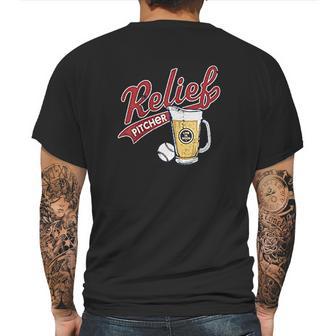 Relief Pitcher Mens Back Print T-shirt | Favorety AU