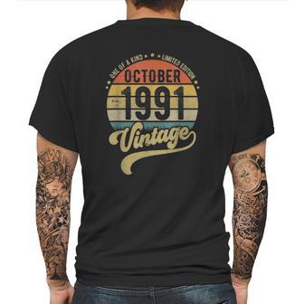 Reto 30Th Birthday 30 Years Old Born In October 1991 Ver2 Mens Back Print T-shirt | Favorety DE