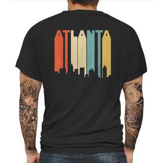 Retro 1970S Style Atlanta Georgia Skyline Mens Back Print T-shirt | Favorety