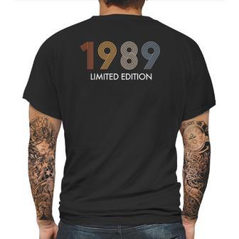 Retro 33 Years Vintage 1989 Limited Edition 33Rd Birthday Mens Back Print T-shirt | Favorety AU