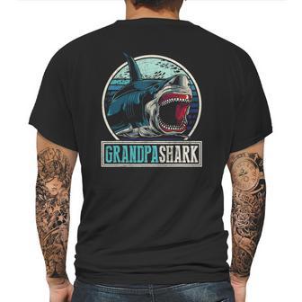 Retro Animal Grandfather Fathers Day Gift Grandpa Shark Mens Back Print T-shirt | Favorety AU