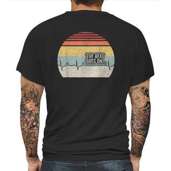 Retro The Beat Goes On Heartbeat Rehab After Surgery Mens Back Print T-shirt | Favorety DE