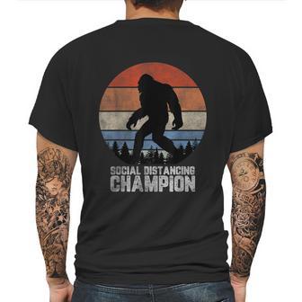 Retro Bigfoot Bigfoot Social Distancing Champ Mens Back Print T-shirt | Favorety DE