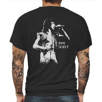 Retro Graphic Bon Scott Art Mens Back Print T-shirt | Favorety CA