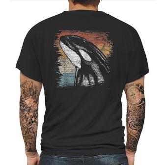 Retro Killer Whale Vintage Mens Back Print T-shirt | Favorety DE