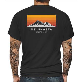 Retro Mount Shasta California Sunset Shirt Mens Back Print T-shirt | Favorety CA