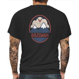 Retro Mountain &Ampamp Bird - Bozeman Montana T-Shirt Mens Back Print T-shirt | Favorety UK