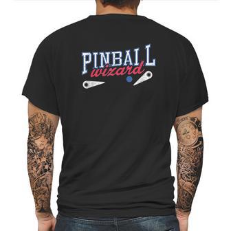 Retro Pinball Wizard Print Arcade Game Lover Mens Back Print T-shirt | Favorety UK