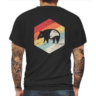 Retro Tapir Mens Back Print T-shirt | Favorety