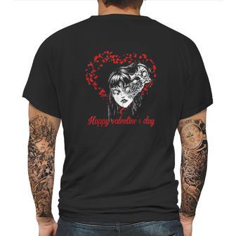 Retro Tomie Funny Manga Art Happy Valentines Day Junji Ito Mens Back Print T-shirt | Favorety