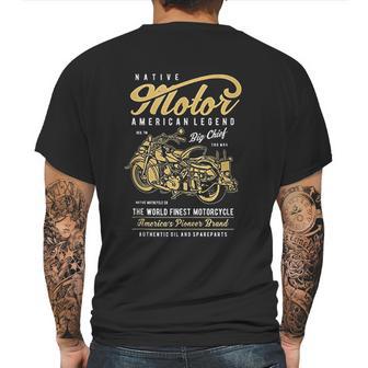 Retro Vintage American Motorcycle Indian For Old Biker Gifts Mens Back Print T-shirt | Favorety DE