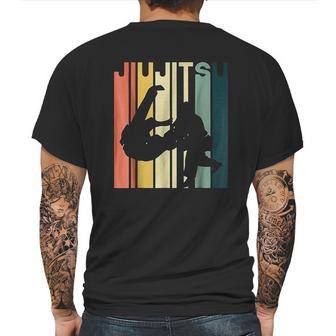 Retro Vintage Bjj Martial Arts Jiu Jitsu Mens Back Print T-shirt | Favorety