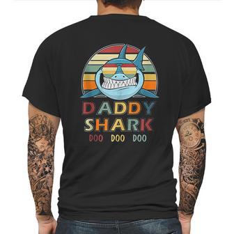 Retro Vintage Daddy Shark Mens Back Print T-shirt | Favorety AU