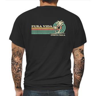 Retro Vintage Family Vacation Costa Rica Pura Vida Beach Mens Back Print T-shirt | Favorety CA