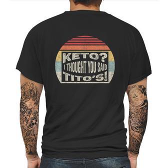 Retro Vintage Keto Diet Keto Mens Back Print T-shirt | Favorety DE