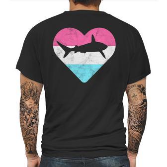 Retro Vintage Mako Shark Heart Gift Mens Back Print T-shirt | Favorety UK