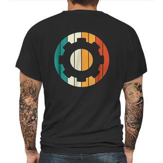 Retro Vintage Mechanical Engineering Gear Mens Back Print T-shirt | Favorety UK